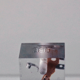 Close-up of the Dyson OnTrac headphones tech slice.