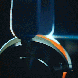 Close-up of the Dyson OnTrac PORTER limited edition headphones.