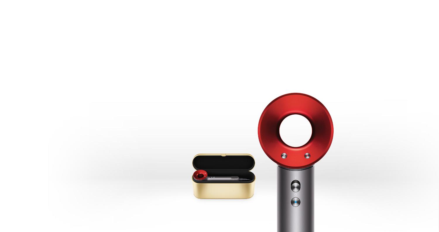 Le sèche-cheveux Dyson Supersonic🅪 Vue de face et vue latérale du sèche-cheveux Dyson Supersonic🅪
