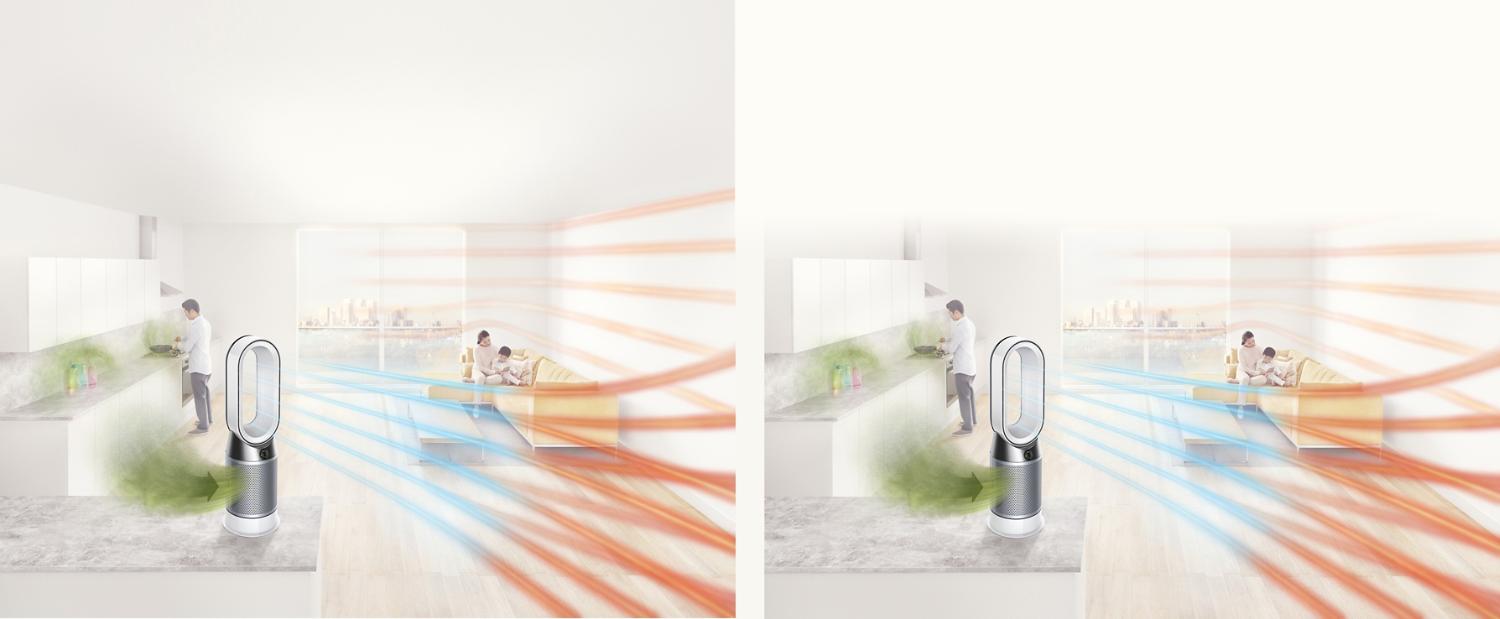 Image of Dyson Pure Hot Cool heating and cooling whilst purifying the air
