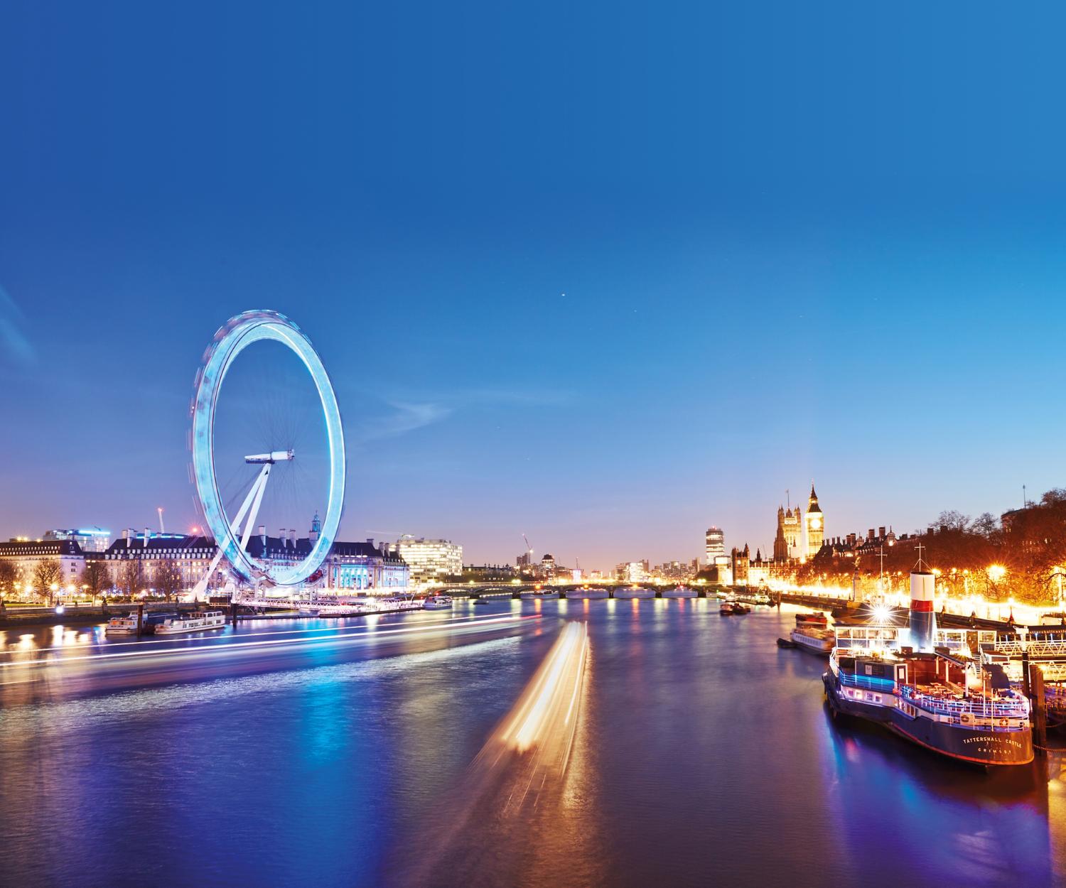 Vue aérienne de la grande roue London Eye