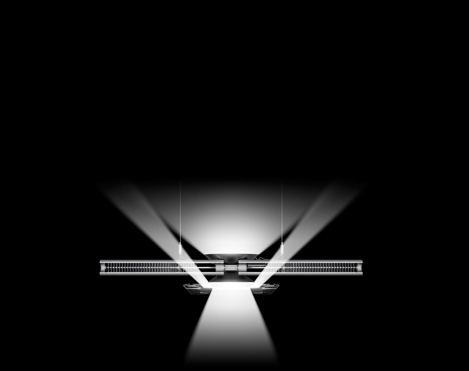 a Luminaire Cu-Beam Duo sur fond noir