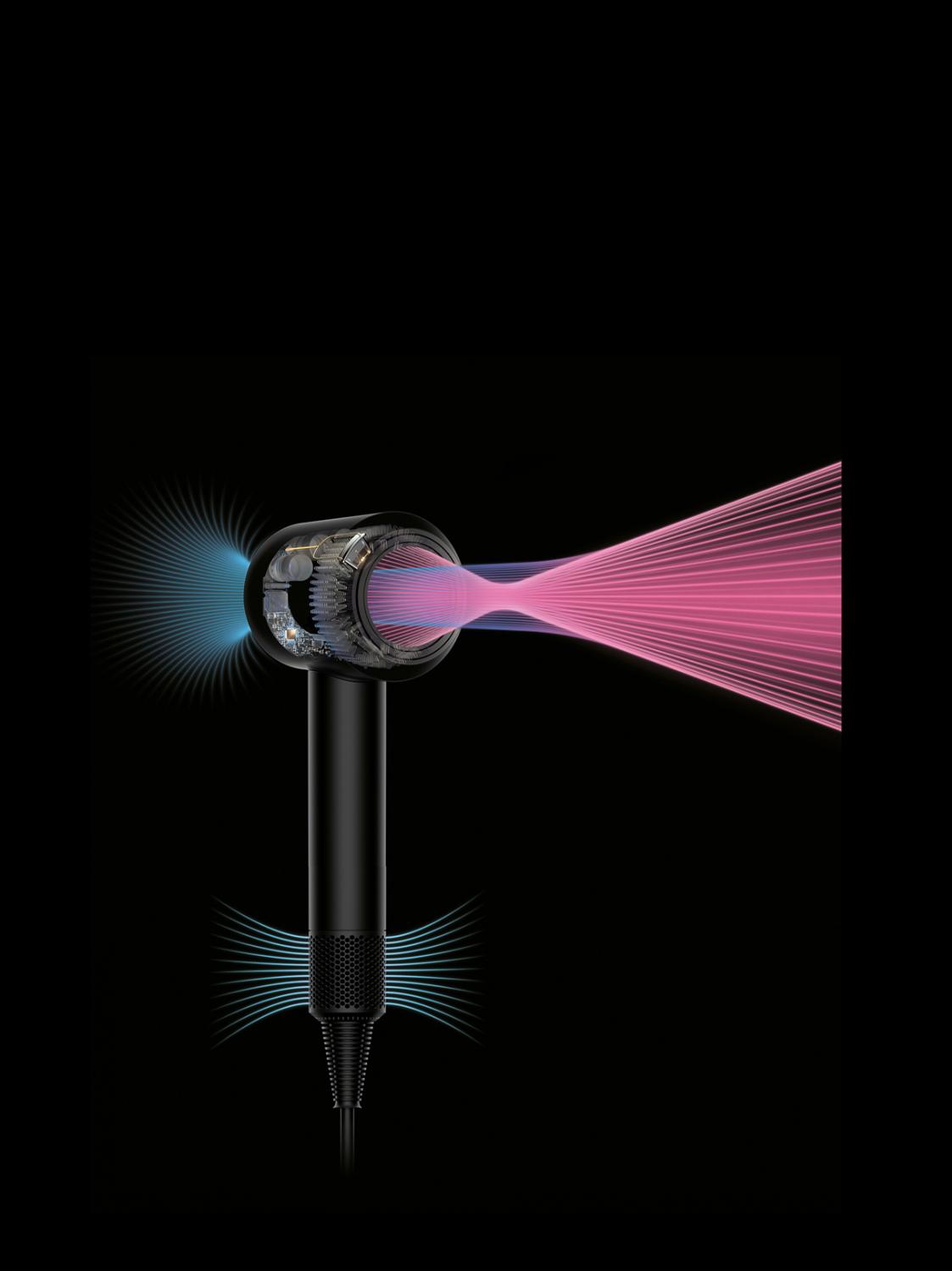 Diagramme de flux d’air et jet à haute vitesse dans la technologie Air Multiplier🅪