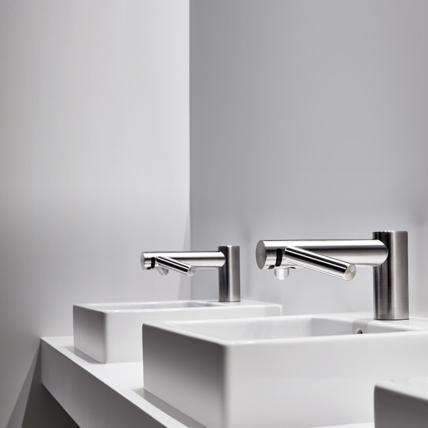 Dyson Airblade tap above sink