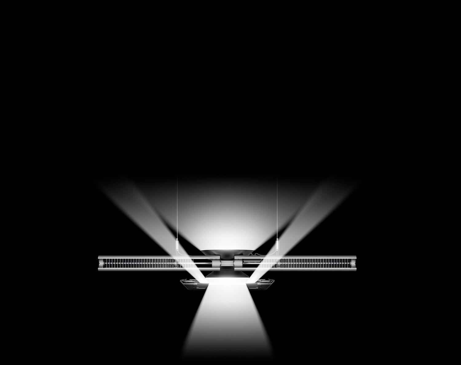 a Cu-Beam Duo light on black