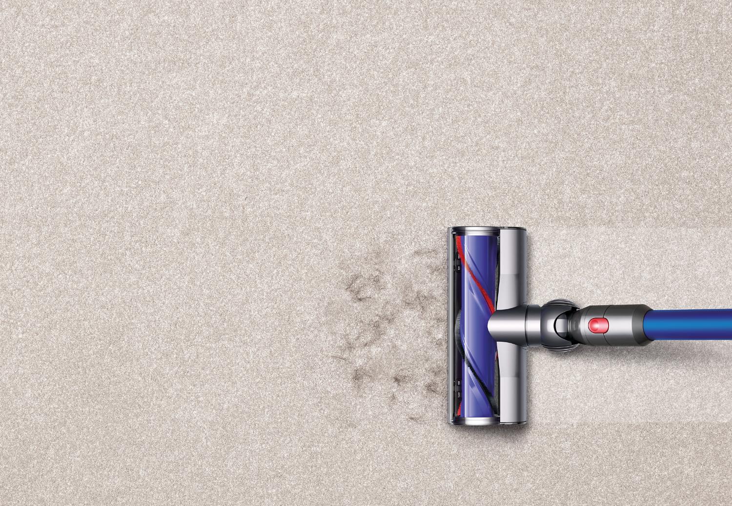 Dyson V7 vacuum on carpet