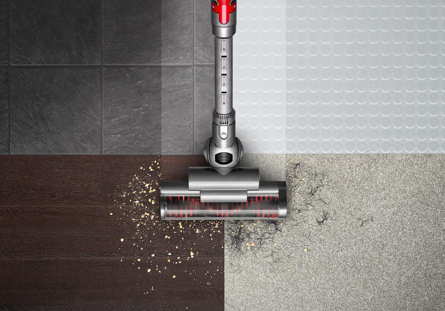 Tête d’aspirateur sur différents types de planchers