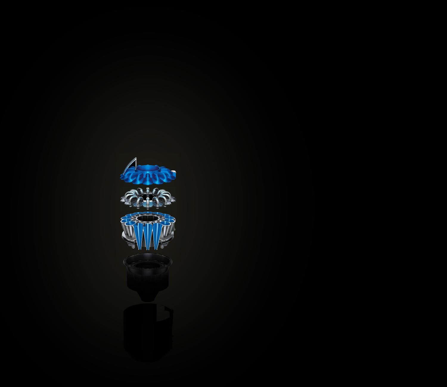 Exploded view of cyclones