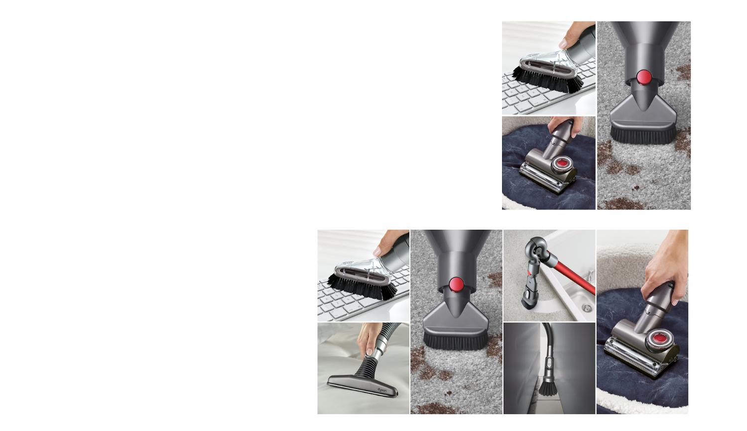 A selection of Dyson vacuum cleaner tools