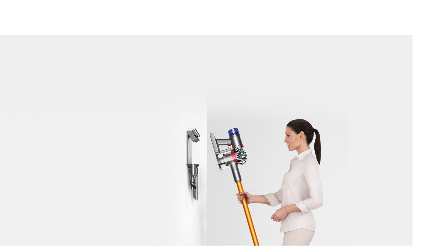 V8 Absolute being put on wall charger