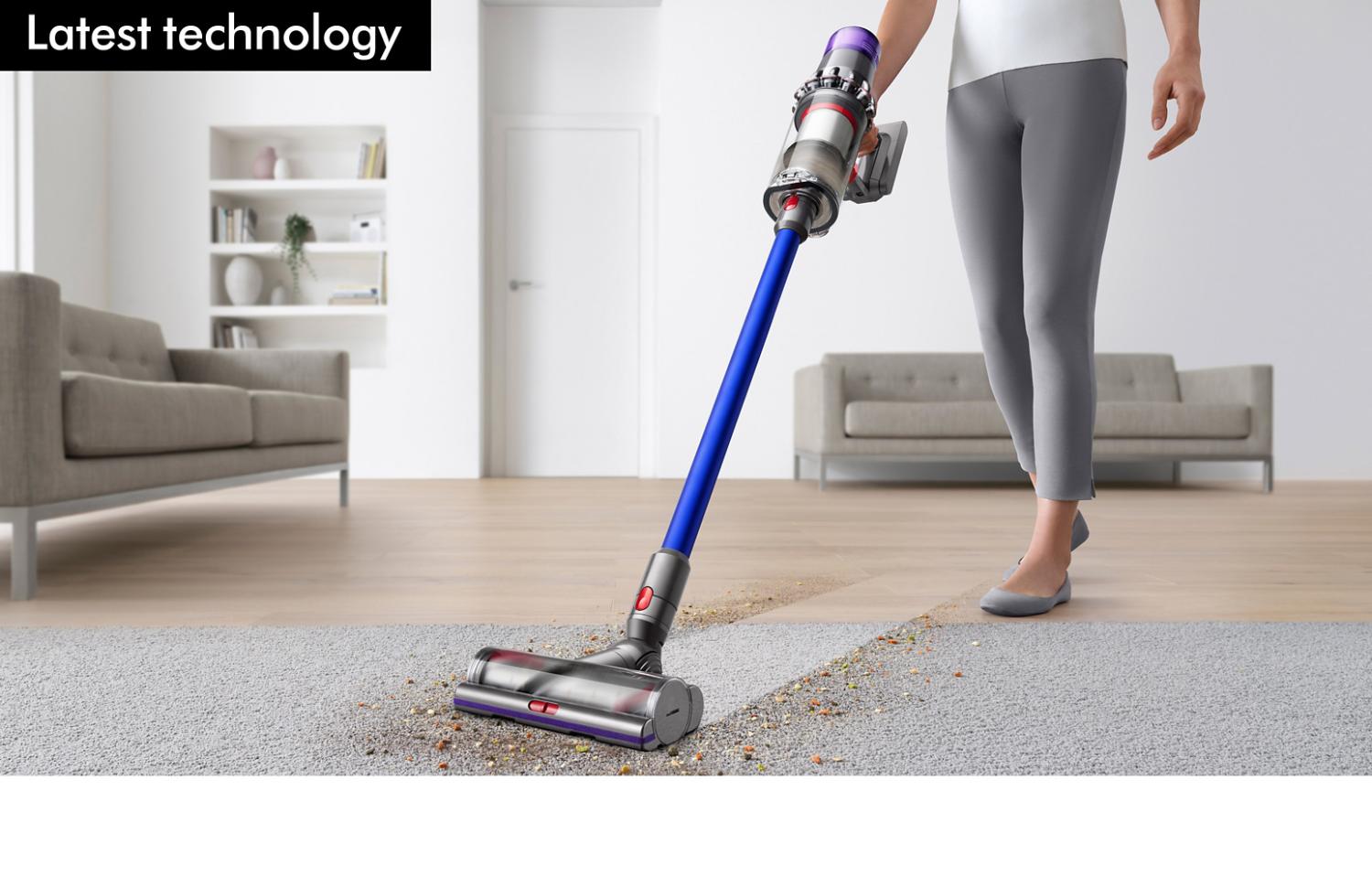 Dyson v11 being used on carpet and hardfloor