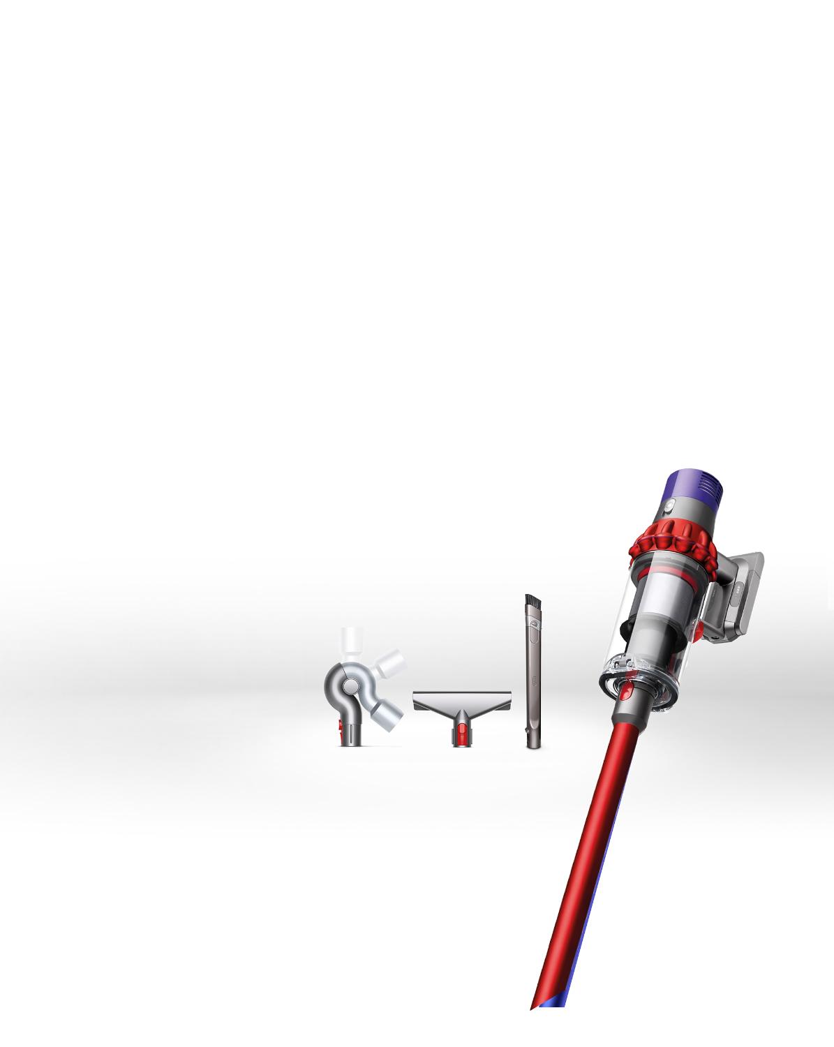 Dyson V10 vacuum with additional tools