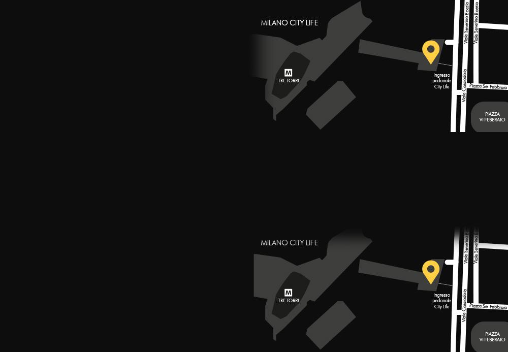 Dyson demo map location for Milan store