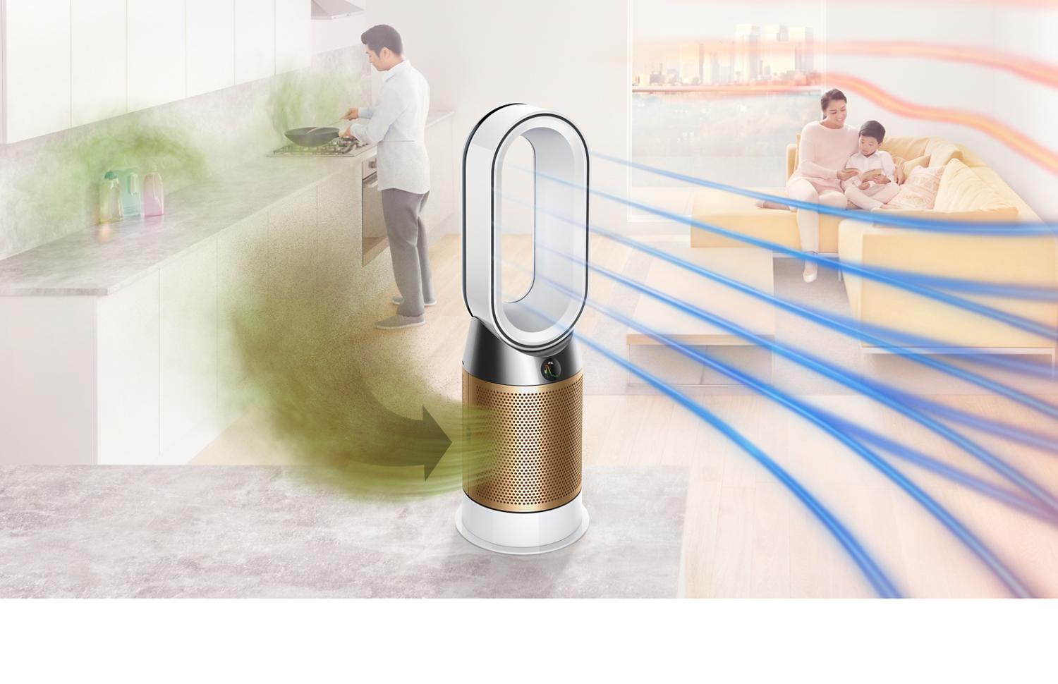 Dyson Pure Hot+Cool Cryptomic in use at home