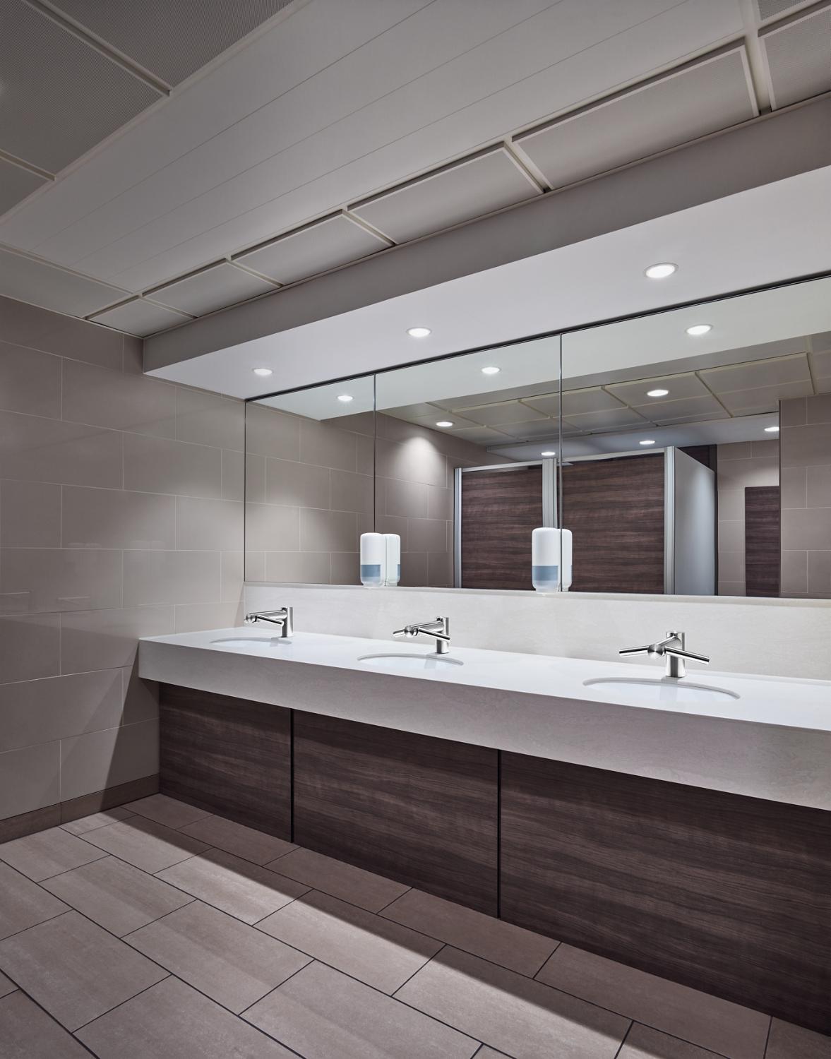 Dyson Airblade Wash+Dry in bathroom