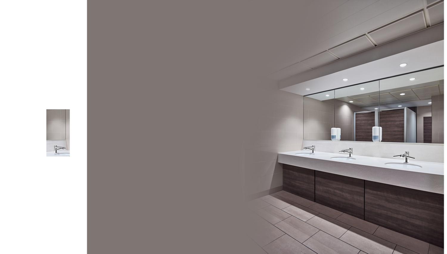 dyson airblade wash+dy in bathroom