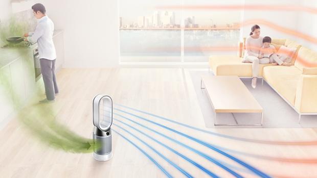 Dyson Pure Hot+Cool purifier in living space