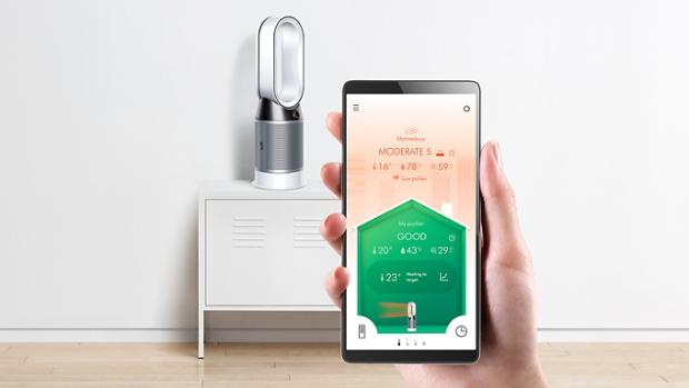 Dyson Link app on smart phone screen