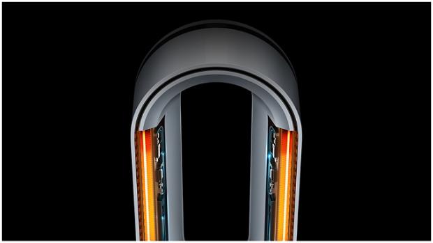 X-ray of the Dyson Pure Hot+Cool purifier fan heating element