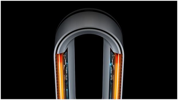 X-ray of the Dyson Pure Hot+Cool purifier fan heating element