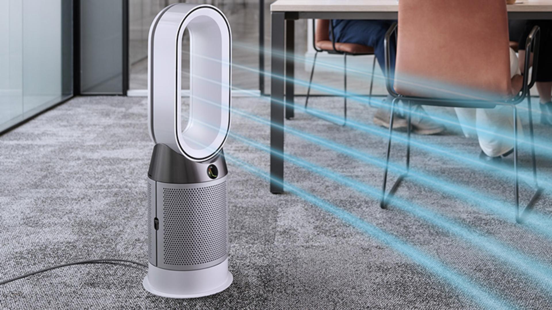 Dyson Pure Hot+Cool purifier in commercial setting