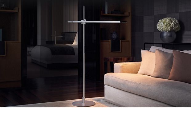 Dyson task light in hotel room