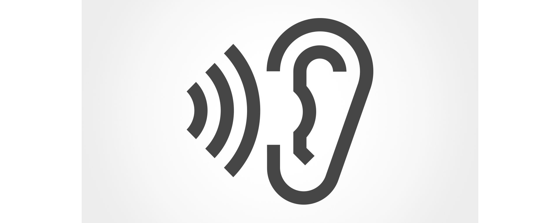 Ear depicting quieter sound levels