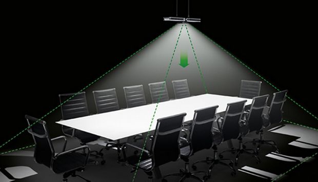 Controlled pyramid of down-light