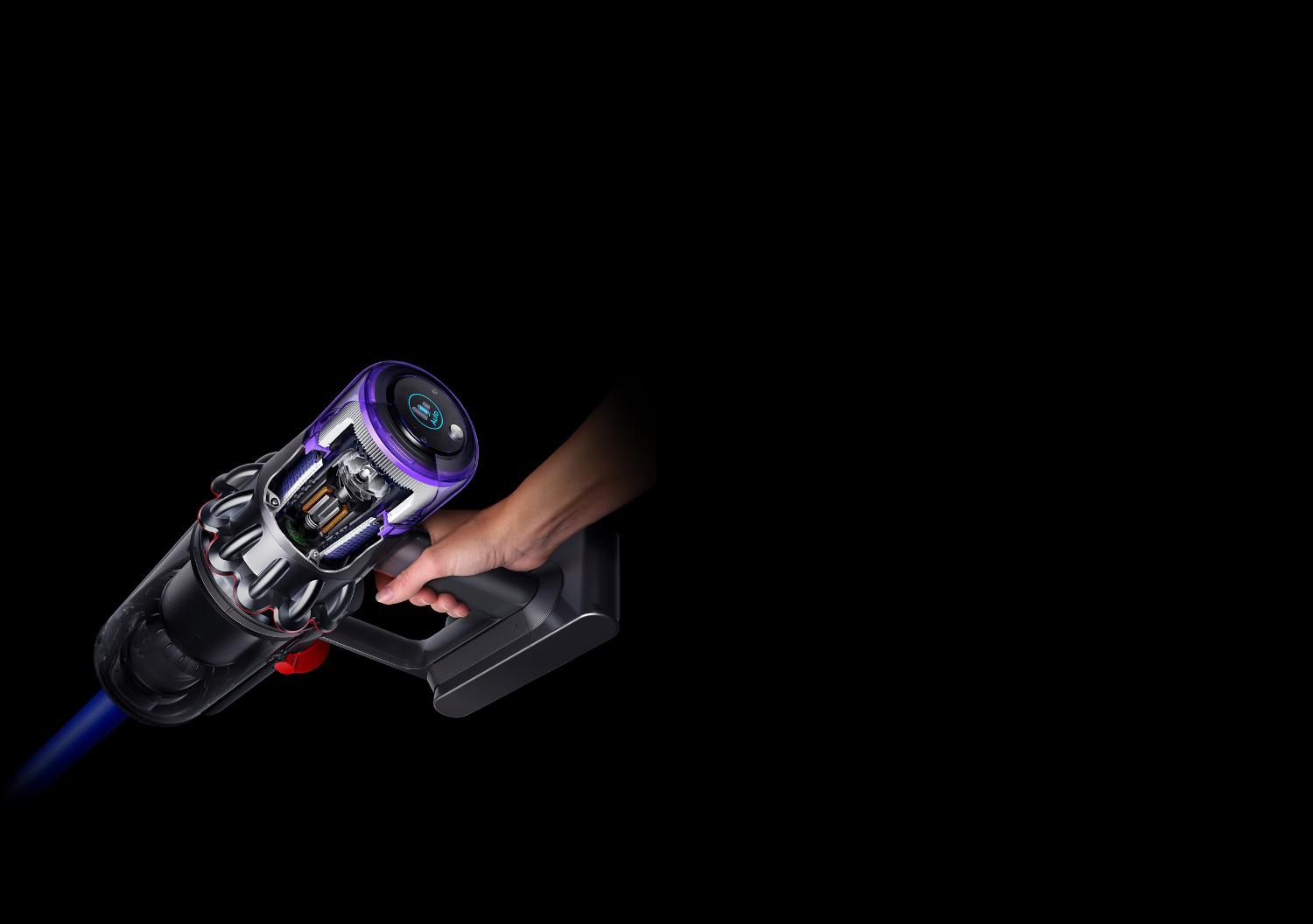 Cutaway of the Dyson digital motor inside the Dyson V11 vacuum.