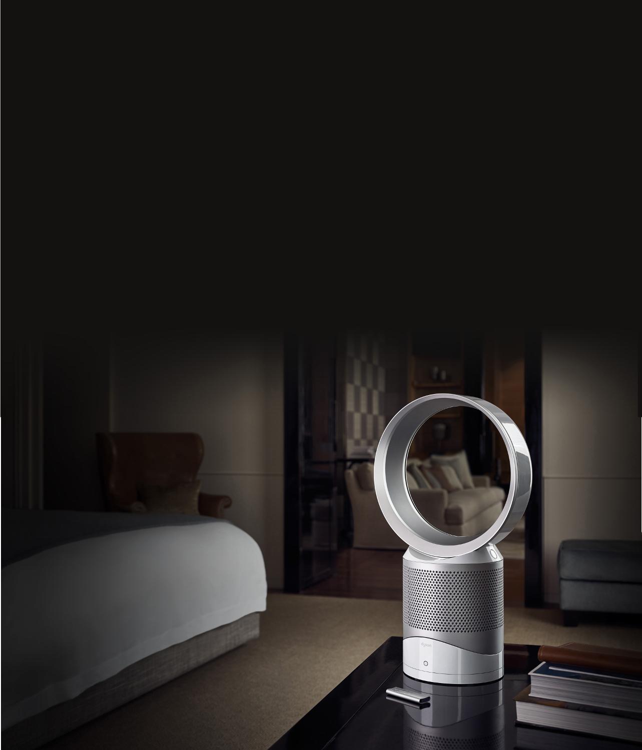 Dyson purifier in hotel suite