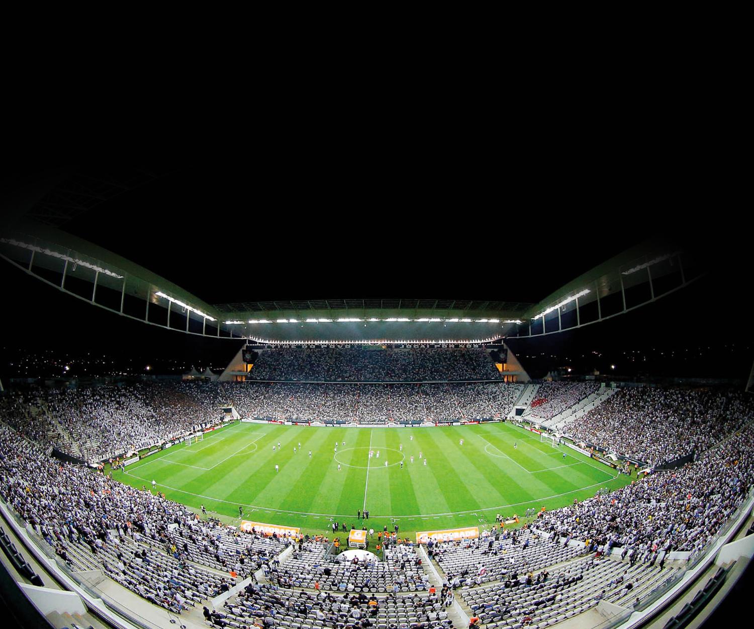 Aerial shot of Arena Corinthians
