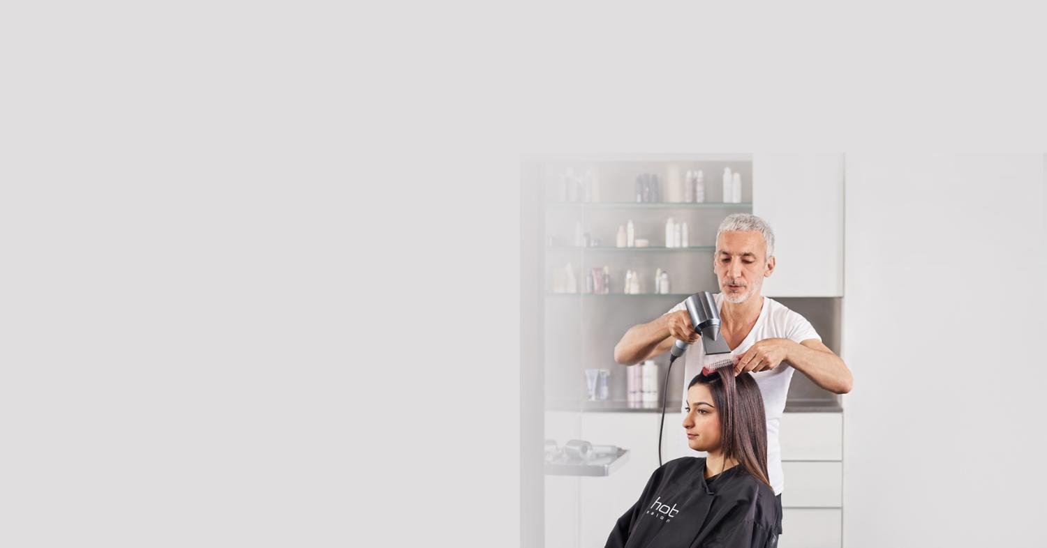 Dyson hair dryer front and back