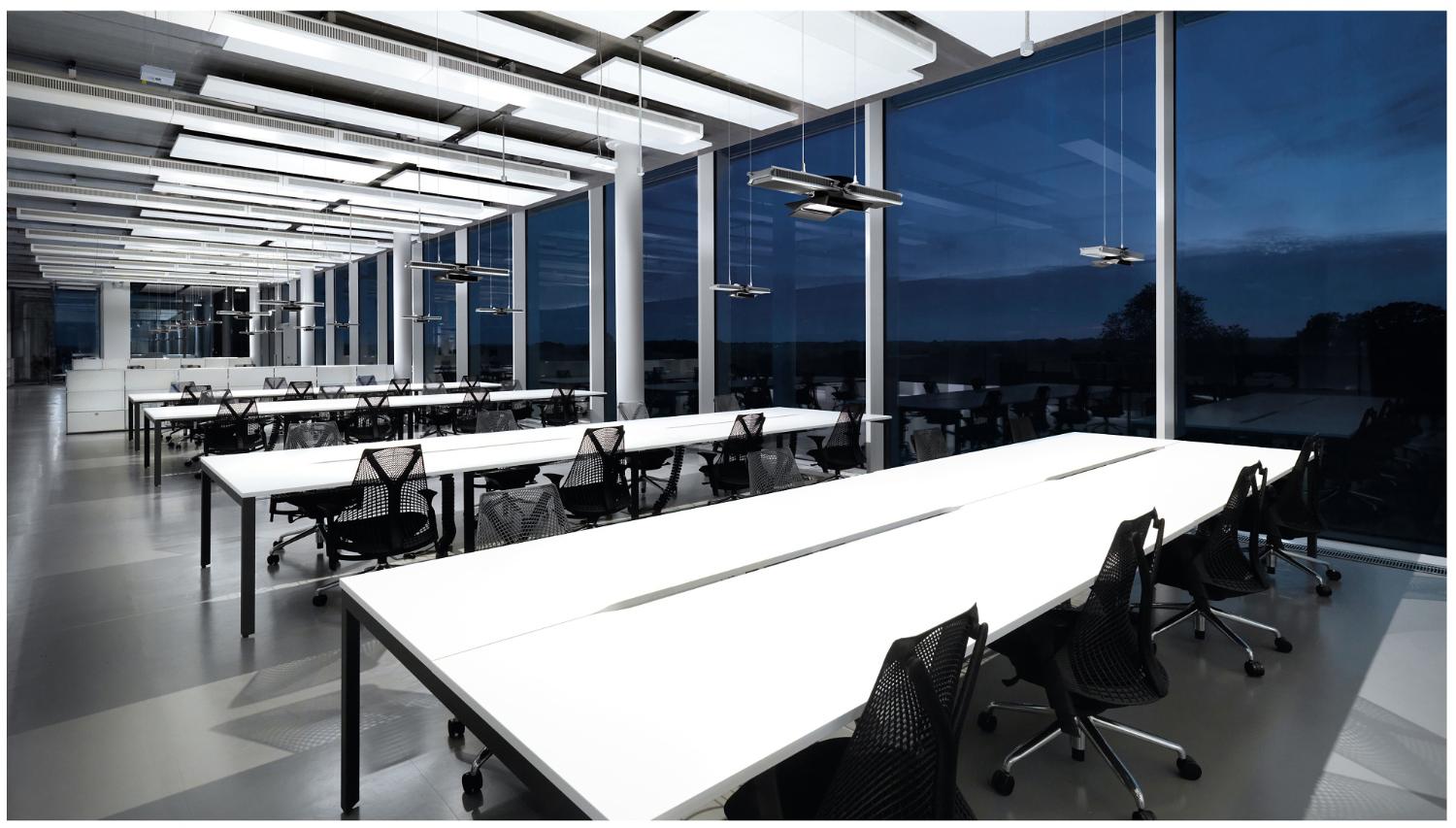 Dyson lighting in office
