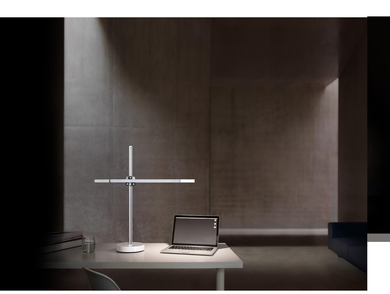 Dyson lamp over desk