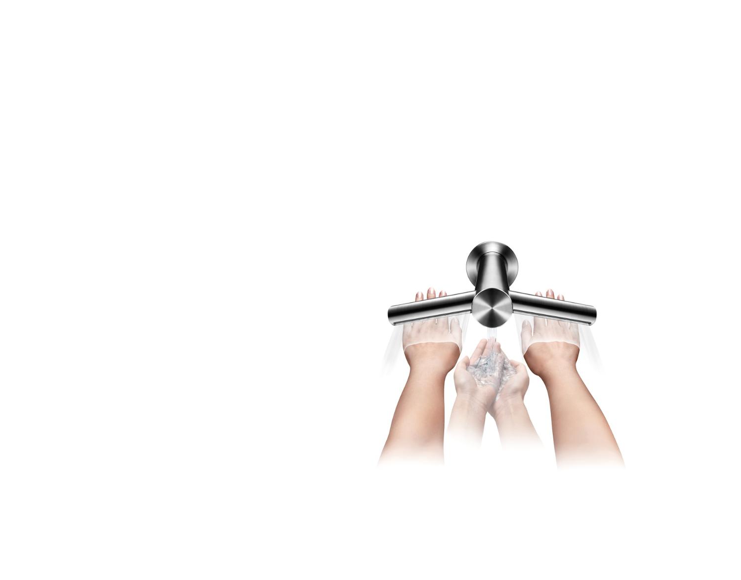 Airblade Wash+Dry drying Hands