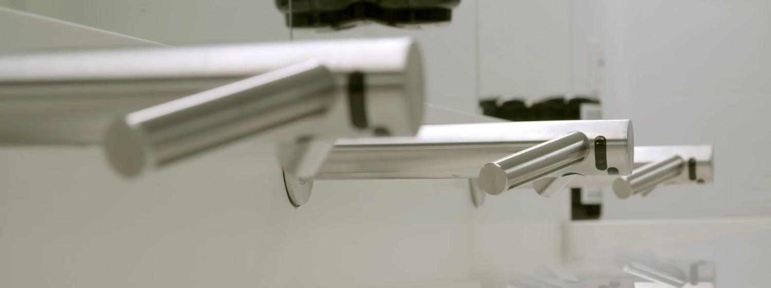 Close up of Airblade Taps