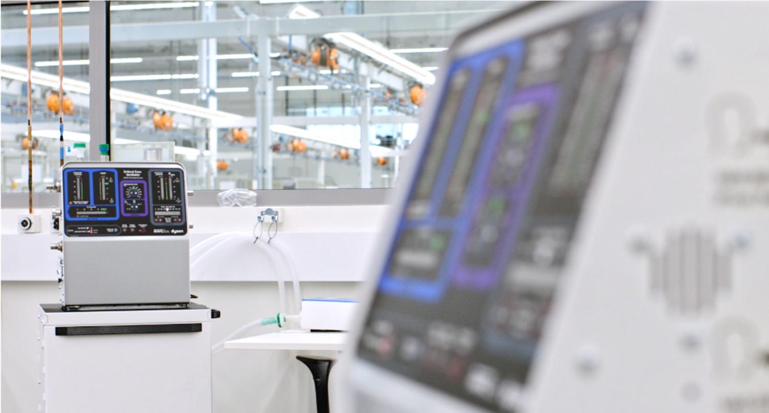 CoVent ventilator in production.
