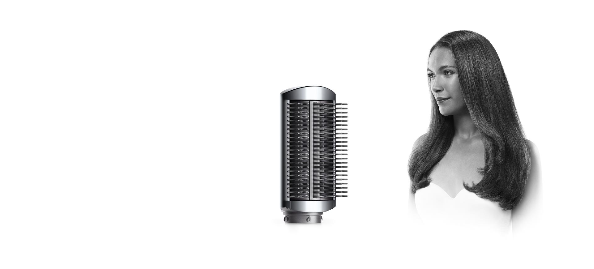 Firm smoothing brush with straight-haired model