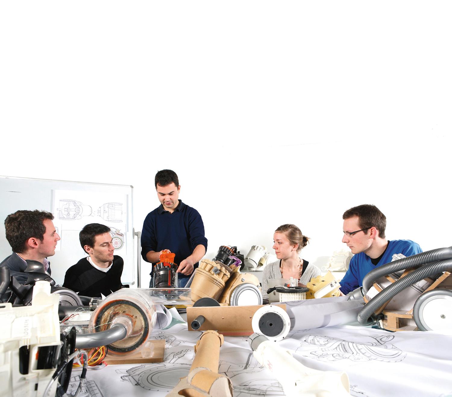 Engineering students with Dyson