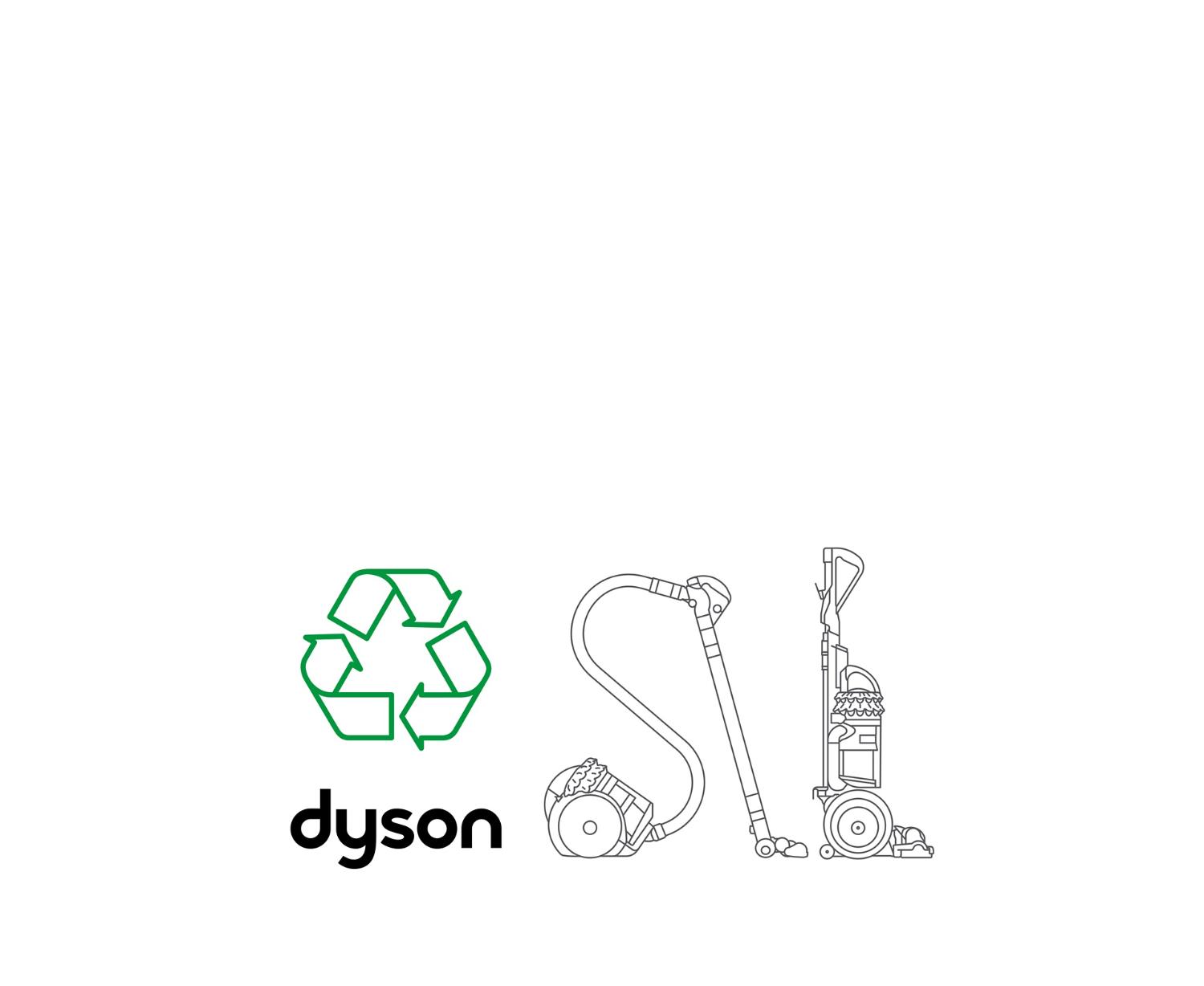Sketch of Dyson products and recycling logo