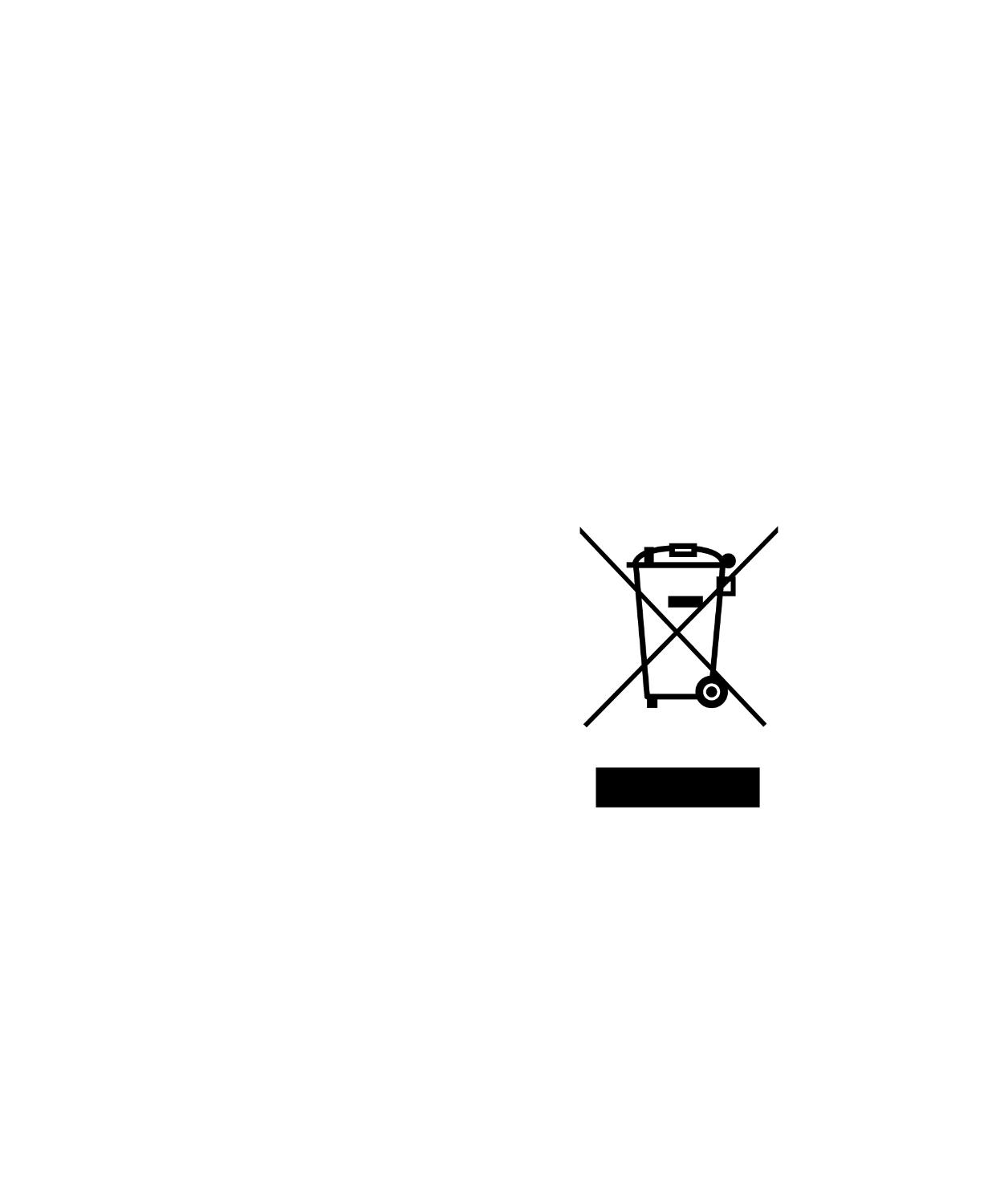 Crossed-out wheelie bin symbol