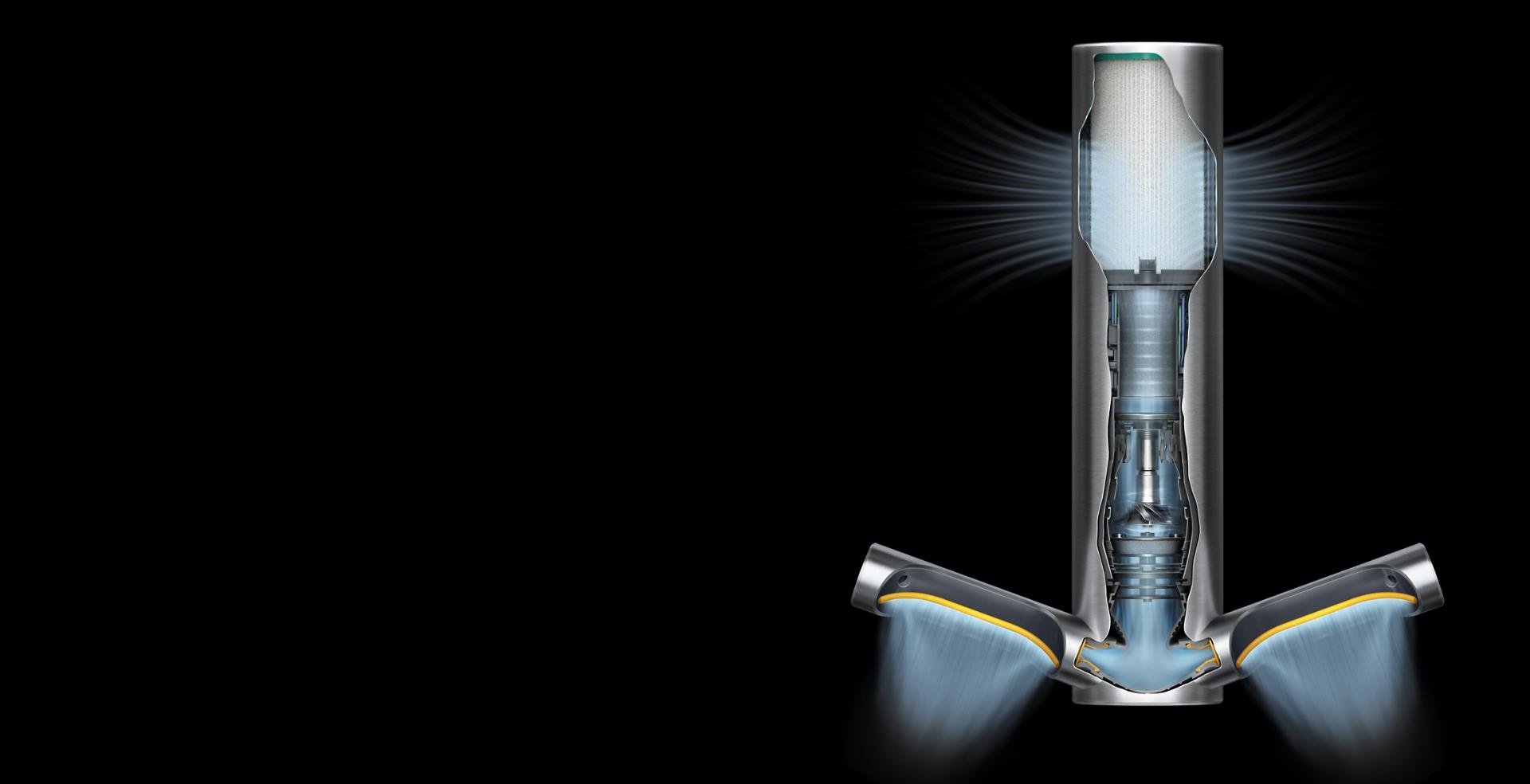Dyson Airblade 9kJ hand dryer technology cross-section