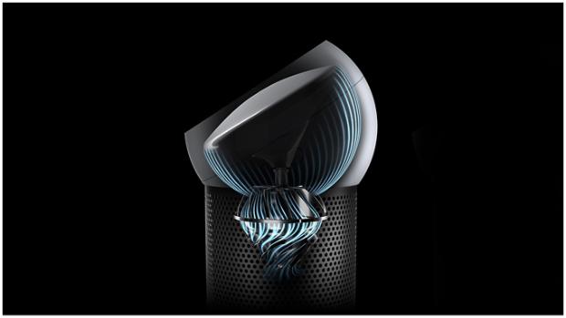 X-ray of the technology inside the Dyson Pure Cool Me personal purifier fan