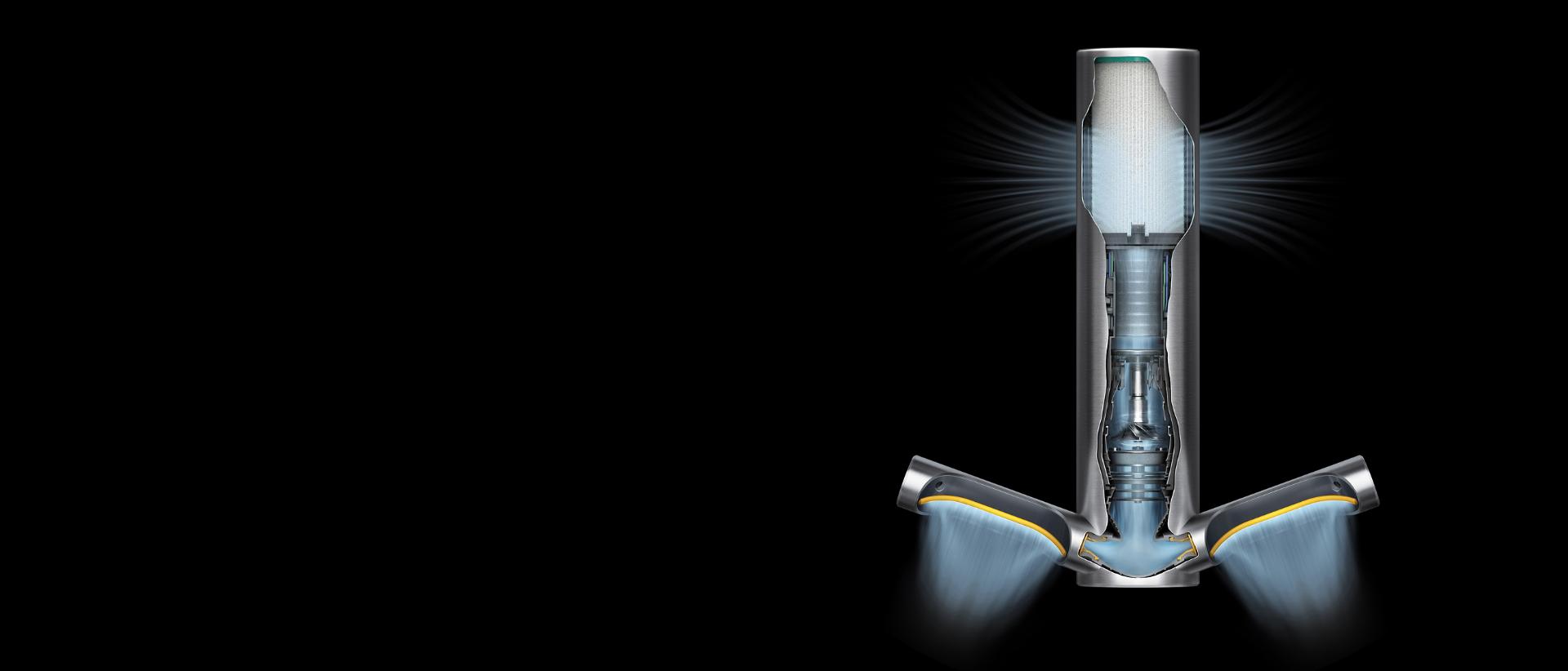 Dyson Airblade 9kJ 的剖視圖