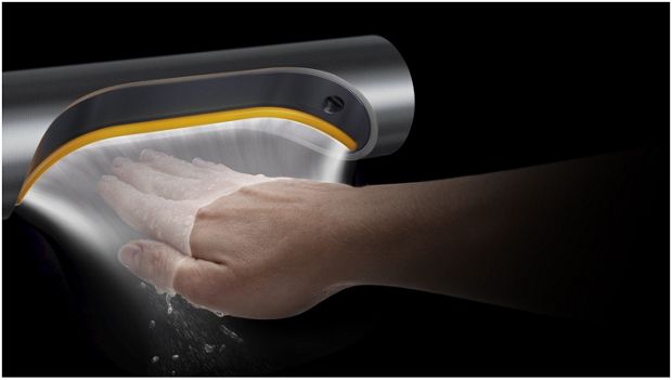 تيار الهواء الصادر من مجفف الأيدي Dyson Airblade 9kJ