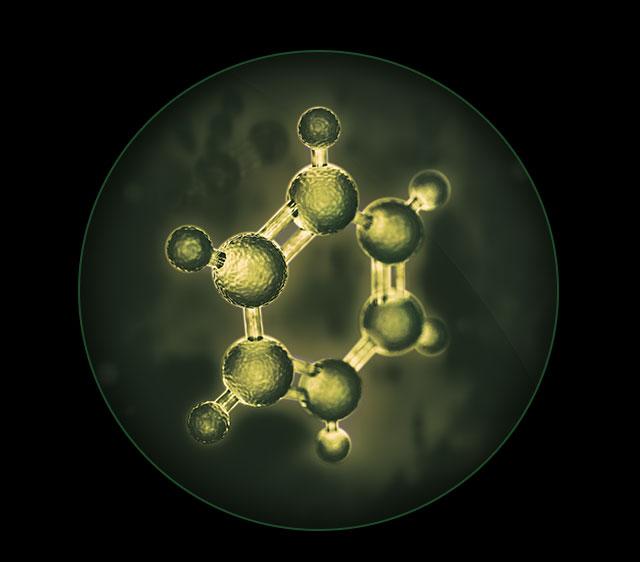 A molecule of air pollution.