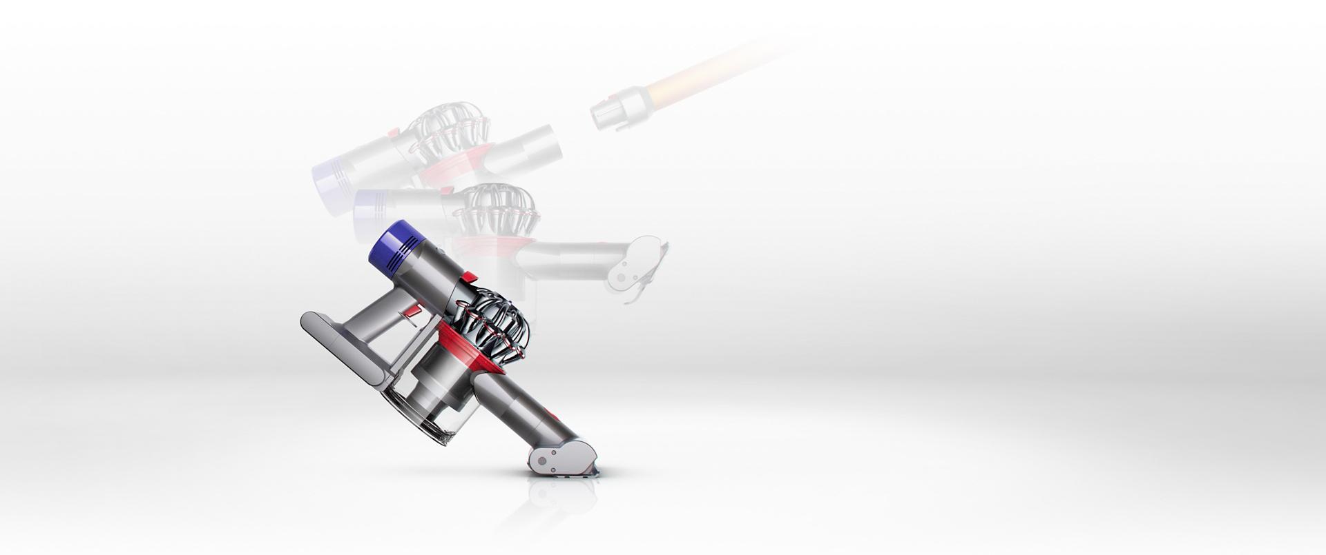 Dyson V8 הופך בקלות לשואב ידני