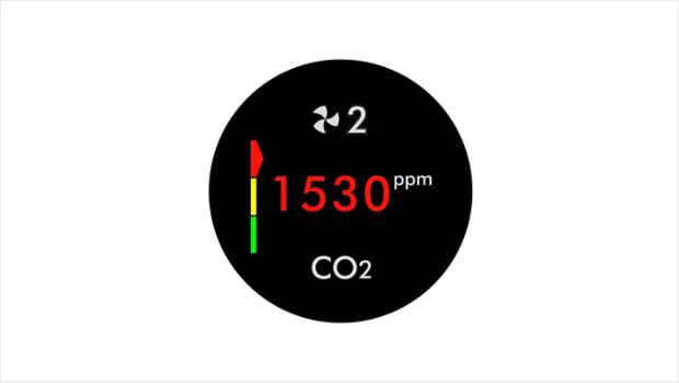 Yüksek CO₂ gösteren LCD ekran