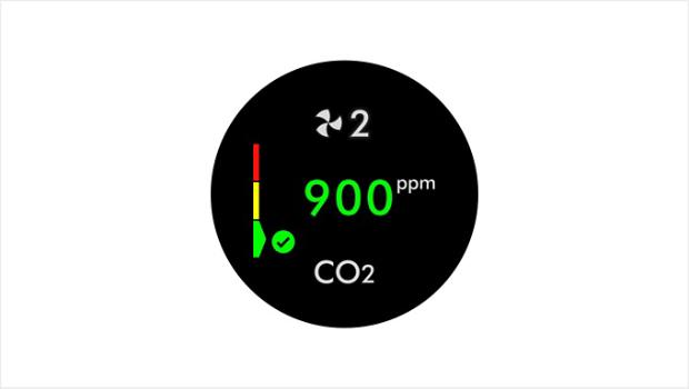 Düşük CO₂ gösteren LCD ekran