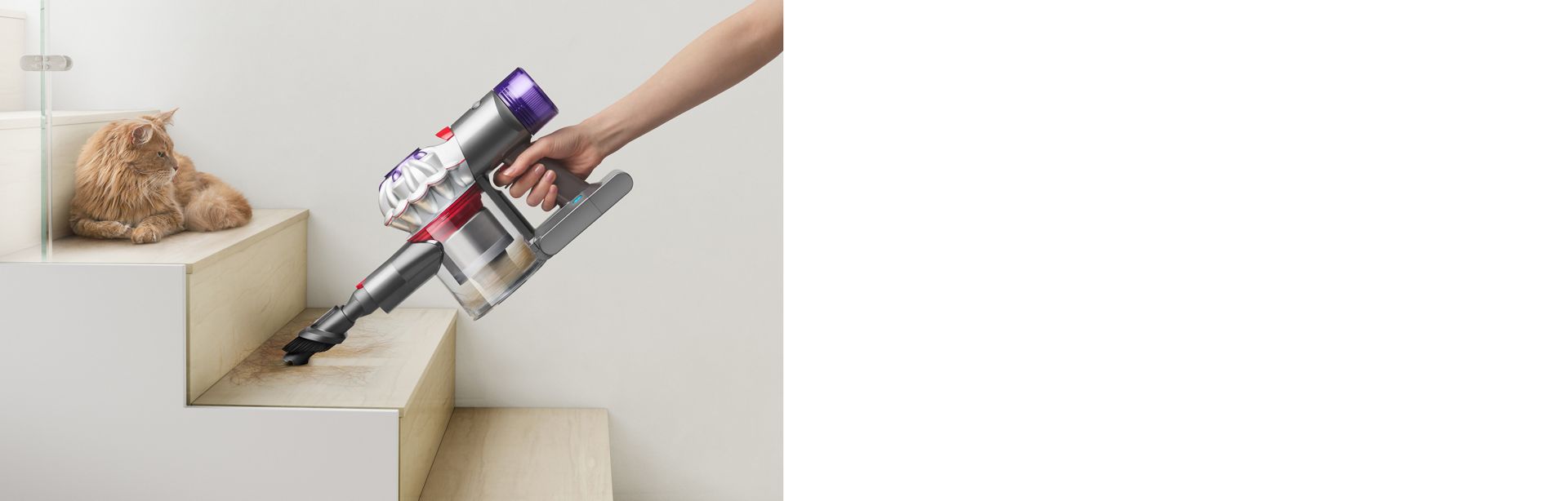 Dyson V8 Focus in use